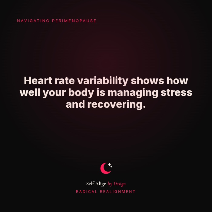 Heart rate variability shows how well your body is managing stress and recovering.